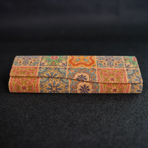 复古壁画风眼镜盒防压收纳盒