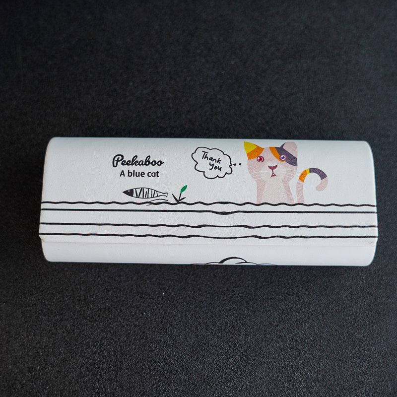 小清新手工眼镜盒卡通涂鸦创意儿童学生眼镜盒太阳镜近视镜收纳盒