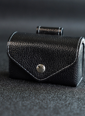 折叠眼镜盒皮盒男女款折叠眼镜盒皮革可穿皮带小巧方便老花镜镜盒