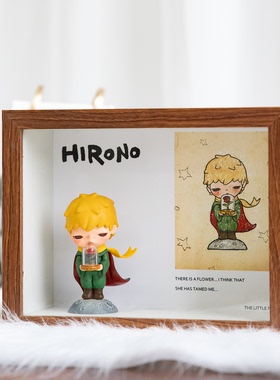 RoNo RoNo小野小王子盲盒手办展示diy中空相框立体收纳盒桌面摆台