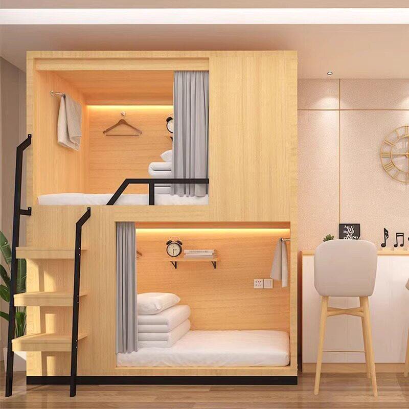 太空舱上下铺双层牀青旅民宿酒店公寓成人儿童双层牀学校学生宿舍