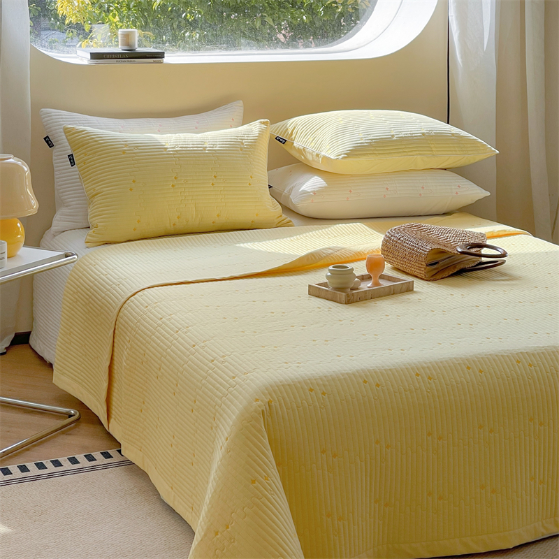 双面纯棉可定制床盖三件套