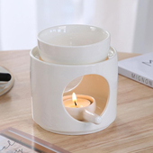 分体式 设计陶瓷室内家用香薰炉檀香灯烤干烧SPA蜡烛粉防熏香咖啡