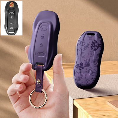 适用保时捷Macan汽车钥匙套25玛卡新能源EV壳新款电车24款保护套