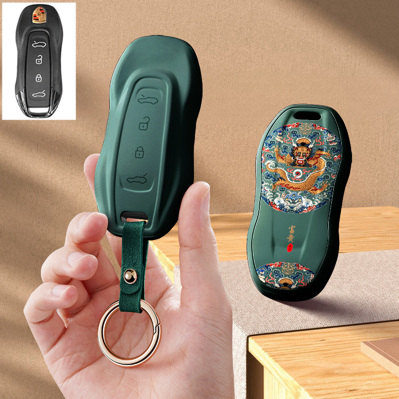 适用保时捷Macan汽车钥匙套25玛卡新能源EV壳新款电车24款保护套