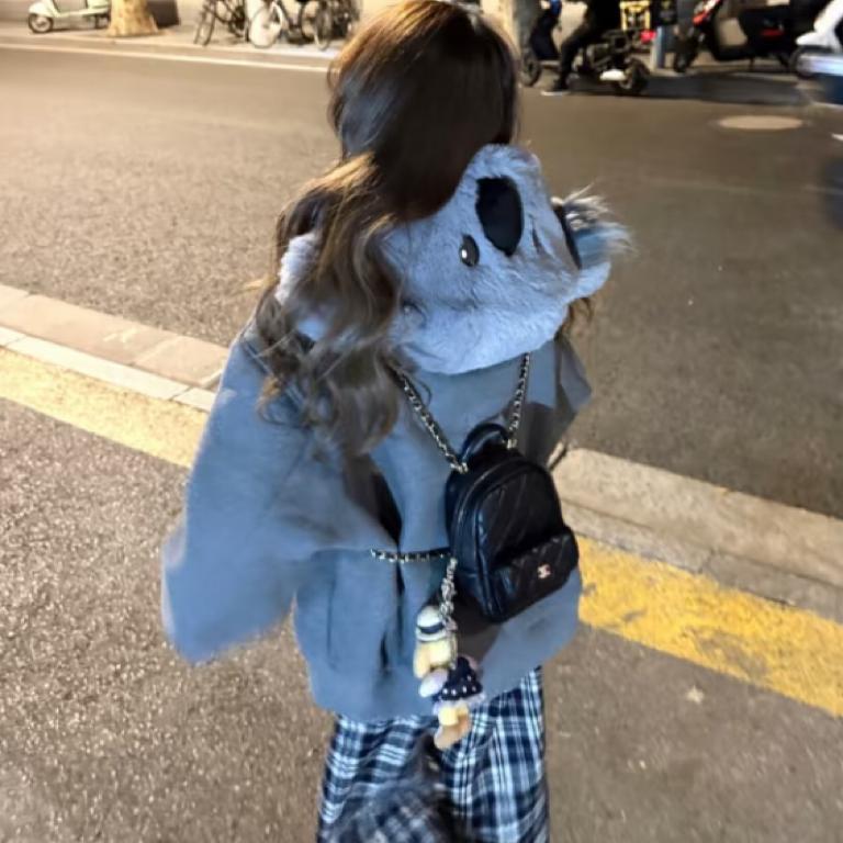 春季独特超好看外套女2025新款爆款可爱连帽拉链加绒加厚卫衣开衫