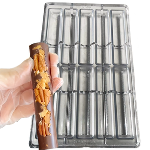 卡米露坚果巧克力模具半圆柱型透明塑料糖果制作翻糖塑料烘焙模具