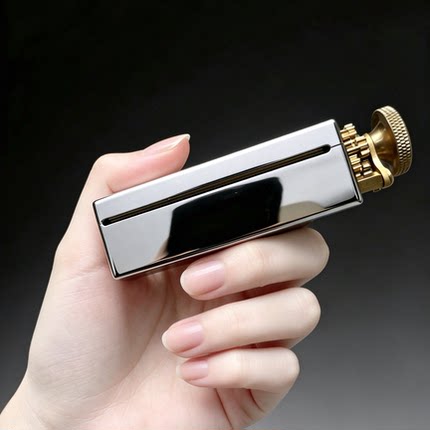 家用新款手动纯黄铜卷烟器具把玩复古老式金属卷烟机6/7.8X70mm细