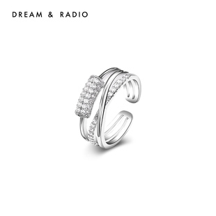 个性 Dream＆Radio缠·绕设计感时尚 微镶锆石开口戒指女大小可调节