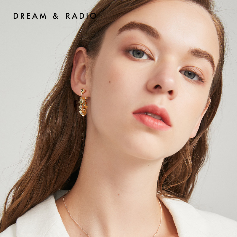 碎银几两金属几何耳环女设计感小众高级适合方圆脸长款显脸瘦耳饰,饰品/流行首饰/时尚饰品新,耳环,淘宝优惠券,粉丝福利购,淘宝优惠卷