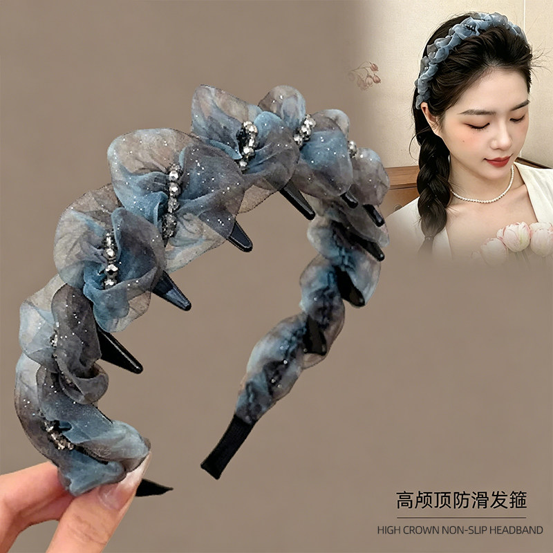 轻奢重工蝴蝶结发箍高颅顶气质