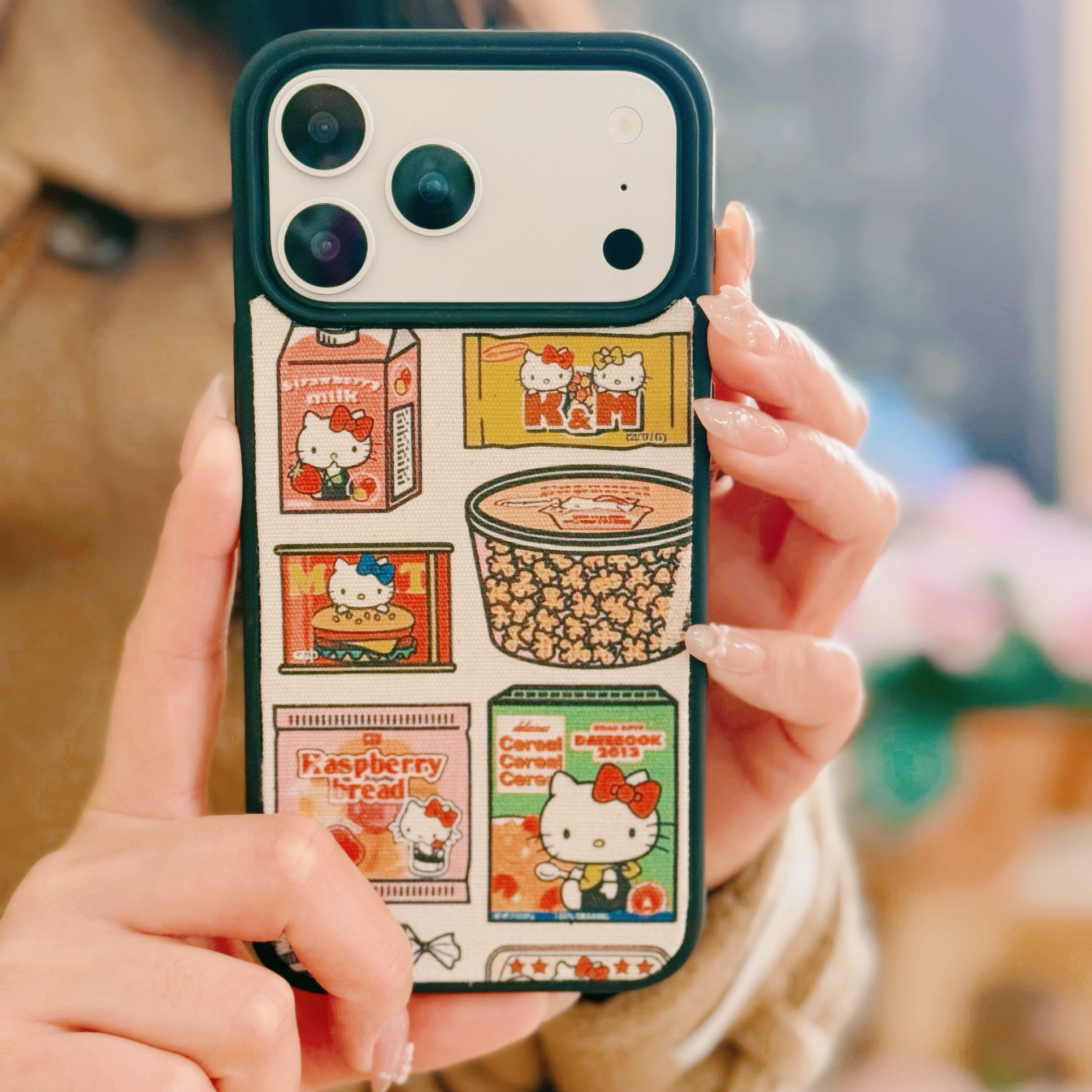 Hellokitty猫咪手工布艺手机壳iPhone151617Promax
