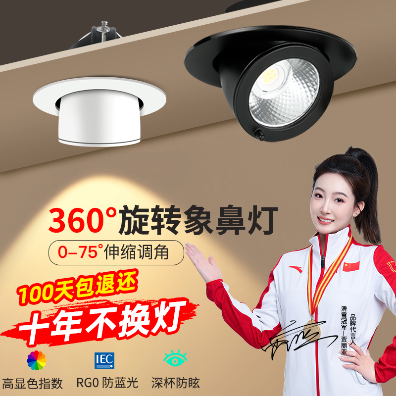 优选店铺高亮象鼻灯led背景墙
