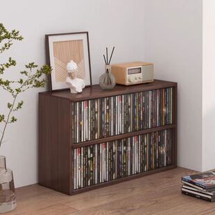 实木防尘CD架DVD收纳盒碟片柜ps4游戏光盘整理架蓝光碟黑胶碟片架