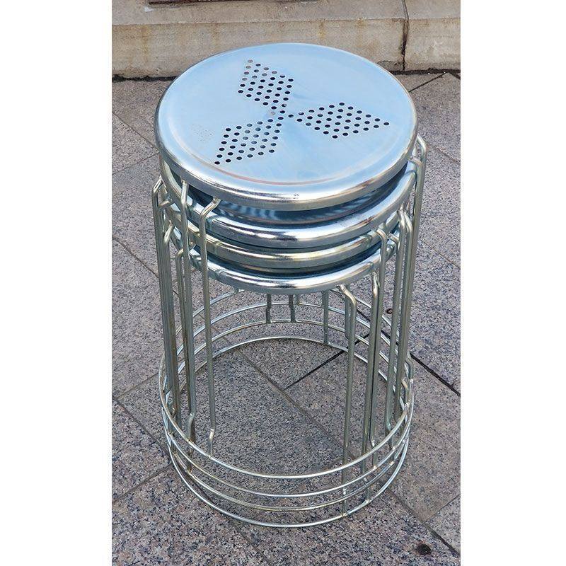 10个圆凳家用餐凳椅子客厅凳仿不锈钢凳子钢筋铁凳现代简约小凳子