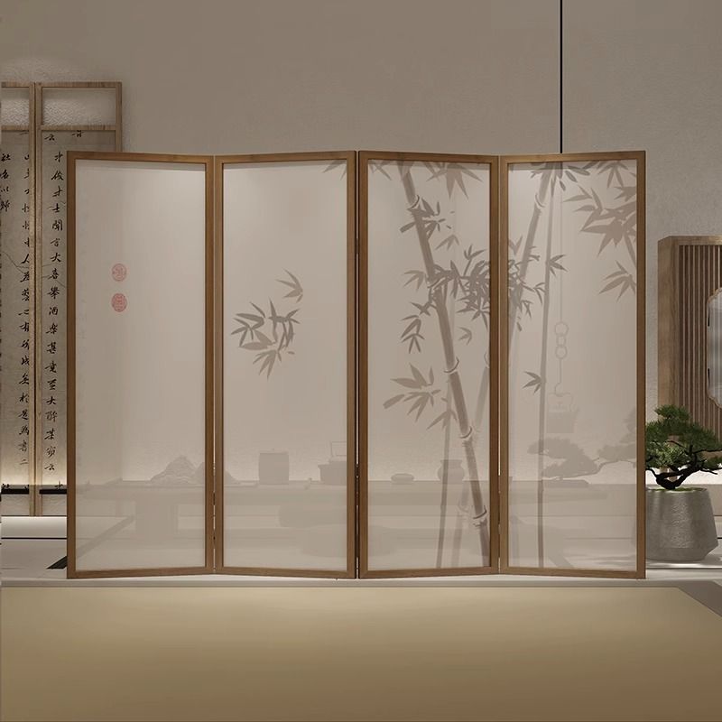 新中式古风屏风隔断客厅移动折叠遮挡房间办公茶室酒店遮挡折屏