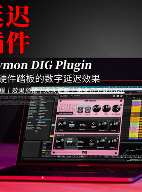 80年代同名硬件踏板数字双延迟器丨Strymon DIG Plugin丨效果器