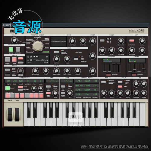 迷你键盘128预置音色双振荡器