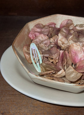 ONEGREEN 11.10NEW 人鱼姬几何椭圆6cmbb夹 白色简约百搭碎发发夹