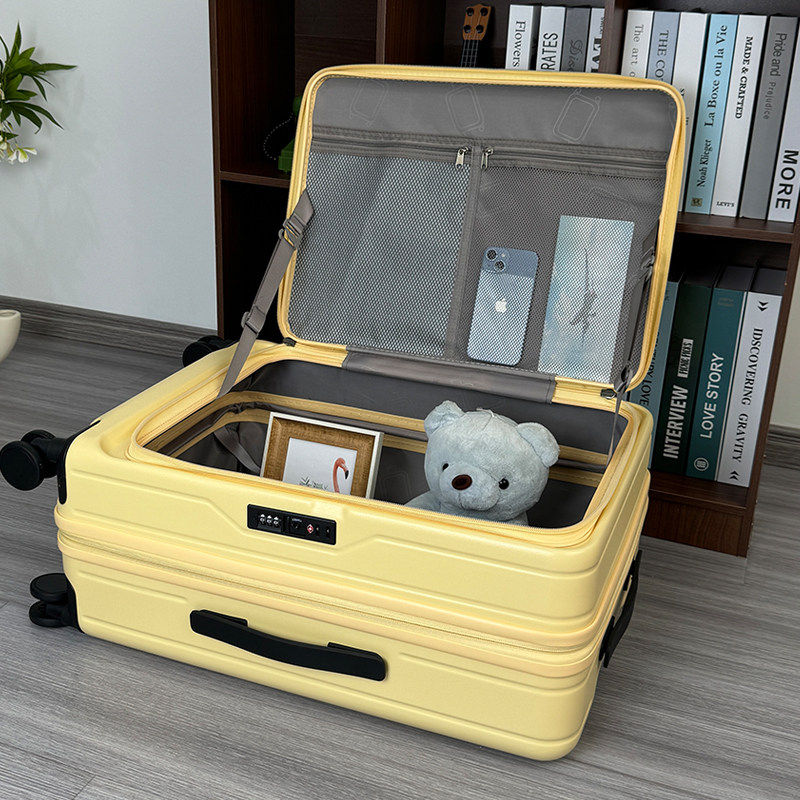 Echolac爱可乐侧开行李箱新款超轻大容量可扩展万向轮旅行箱