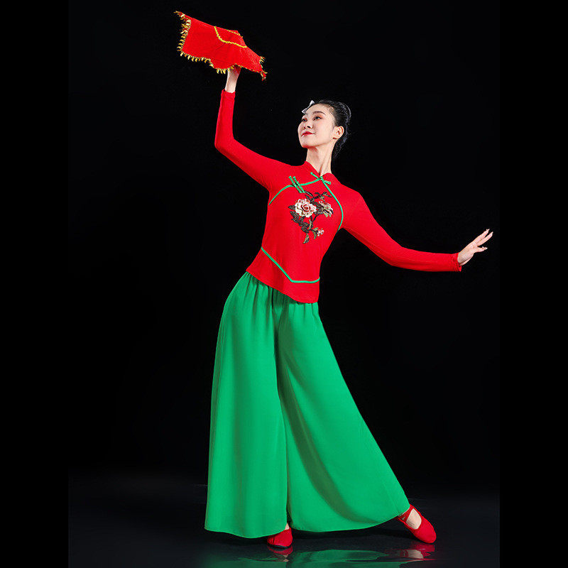 新款中老年中国风民族舞蹈服秧歌服广场舞专用演出服套装,女装/女士精品,中老年女装,淘宝优惠券,粉丝福利购,淘宝优惠卷