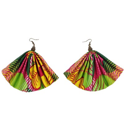 手工扇形非洲民族风耳坠