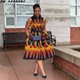 African 开叉连衣裙DIY大摆长裙 非洲性感多穿式 dress skirt女装
