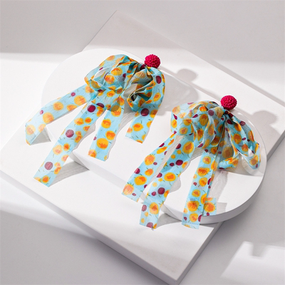 African style earrings波西米亚布料长款耳环女耳饰非洲风情饰品