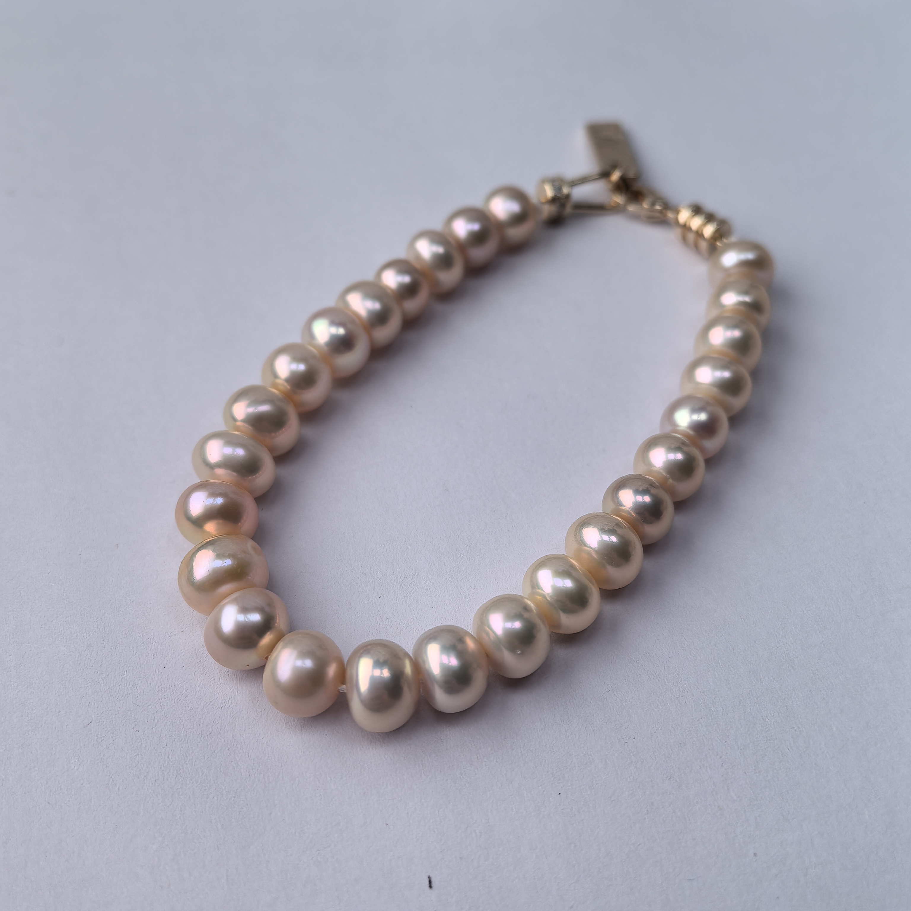 天然淡水强光珍珠手链保色女生手串生日礼物送女朋友轻奢小众精致