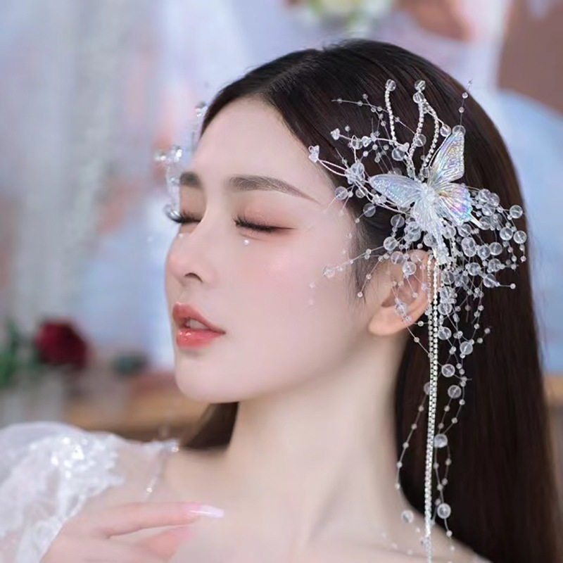 欧美水钻手工皇冠蝴蝶流苏边夹珍珠头花盘发头饰婚纱配饰发夹饰品,饰品/流行首饰/时尚饰品新,民族风发饰,淘宝优惠券,粉丝福利购,淘宝优惠卷