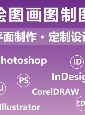 绘图画图制图 平面制作 定制设计 PS AI ID CDR PSD EPS INDD SVG