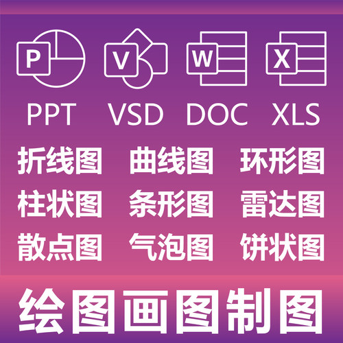 绘图画图制图 PPT VSD DOC XLS Visio WPS Word 定制设计制作处理