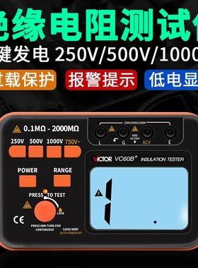 胜利数显绝缘电阻测试仪VC60B+VC60D+VC60E+VC60F高压数字兆欧表