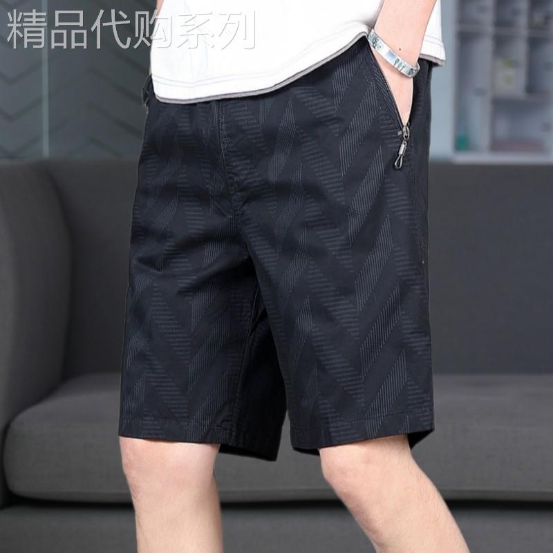 MK纯棉薄款休闲短裤男夏季新款高端宽松青年潮流外穿男士五分裤