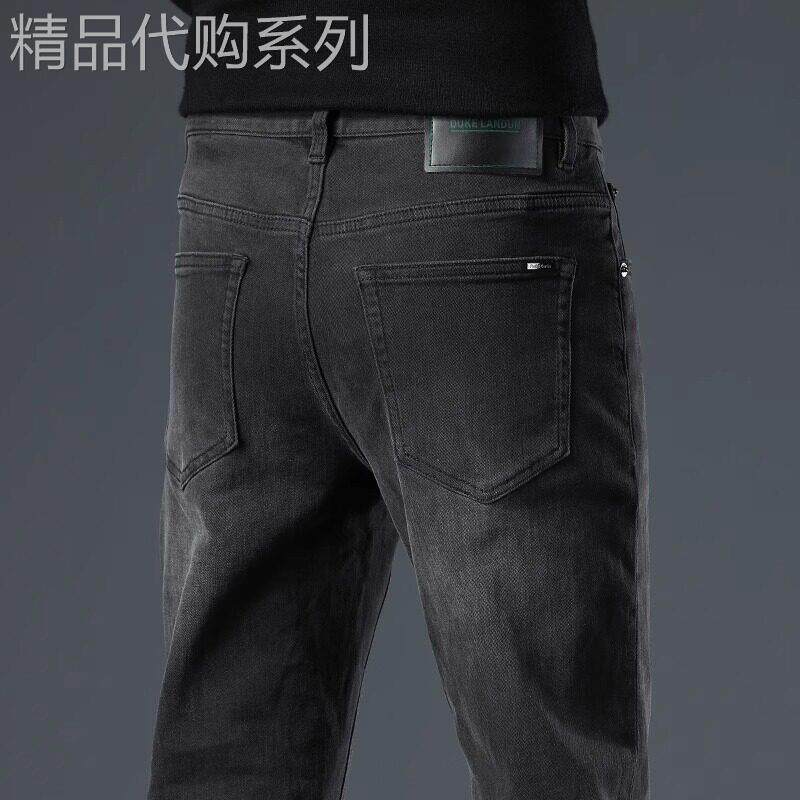 香港高端2025黑色牛仔裤男春秋款直筒修身商务弹力休闲 长裤子秋
