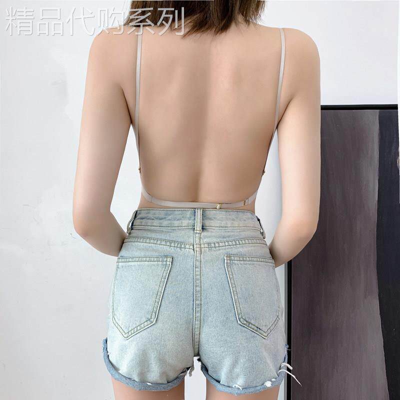 u型美背内衣防滑聚拢上托性感蕾丝吊带大露背无痕隐形法式三角杯