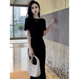 精致显瘦短袖 欧洲站时尚 新款 套装 半身裙两件套潮 女减龄2024年夏季