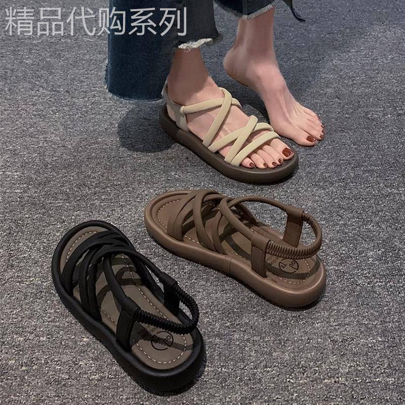 法国Uamtor超火罗马鞋女款夏新款通勤百搭法式平底绝美外穿凉鞋