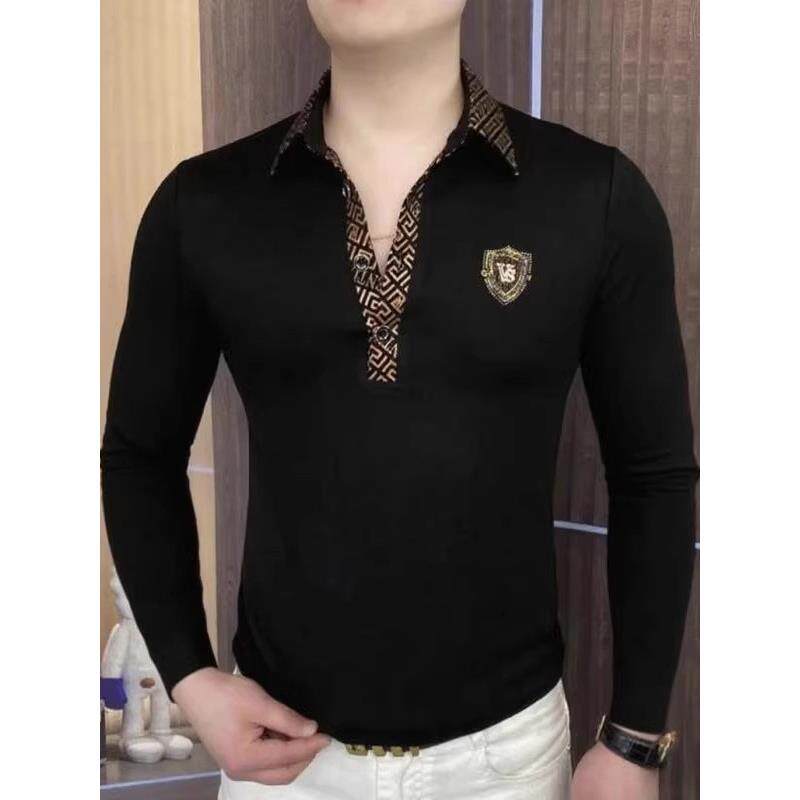 ZaSaFran~潮流轻奢休闲时尚长袖T恤男高级感青年polo衫商务上衣秋