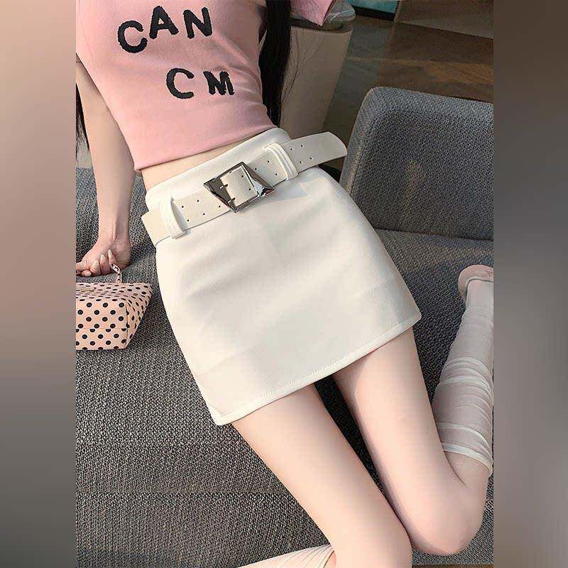 潮牌辣妹包裙西装半身裙2026春秋新款小个子高腰显瘦a字白色短裙