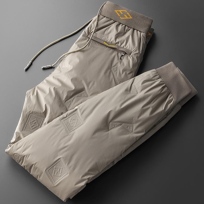 MAROLIO~冬季加厚白鹅绒羽绒裤男女户外防水御寒保暖裤小脚裤外穿