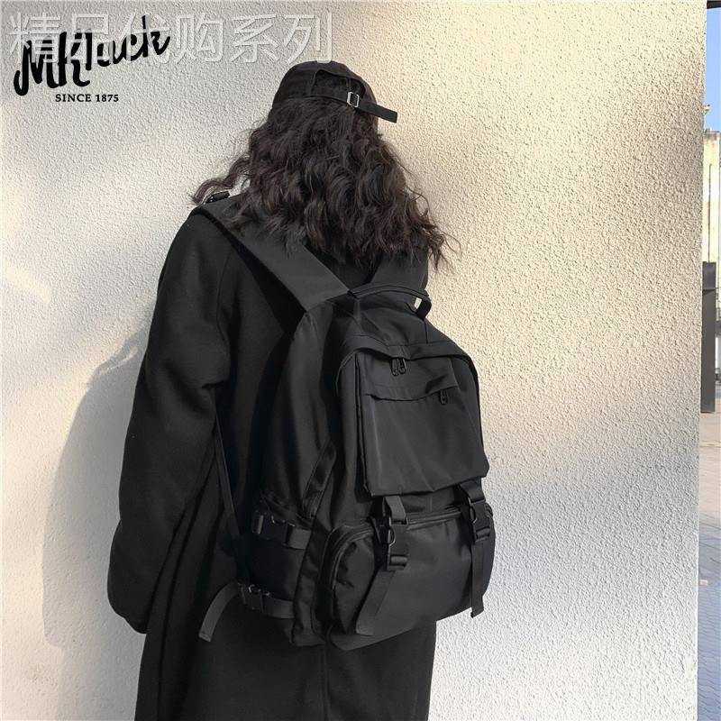法国MKLUCK双肩包2025新款潮牌书包韩版青年学生女双肩揹包情侣款