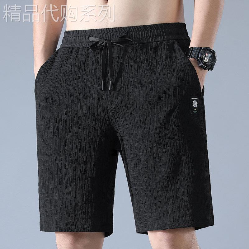 亚麻休闲 短裤男夏季薄款冰丝五分裤男士潮流宽松透气棉麻运动五