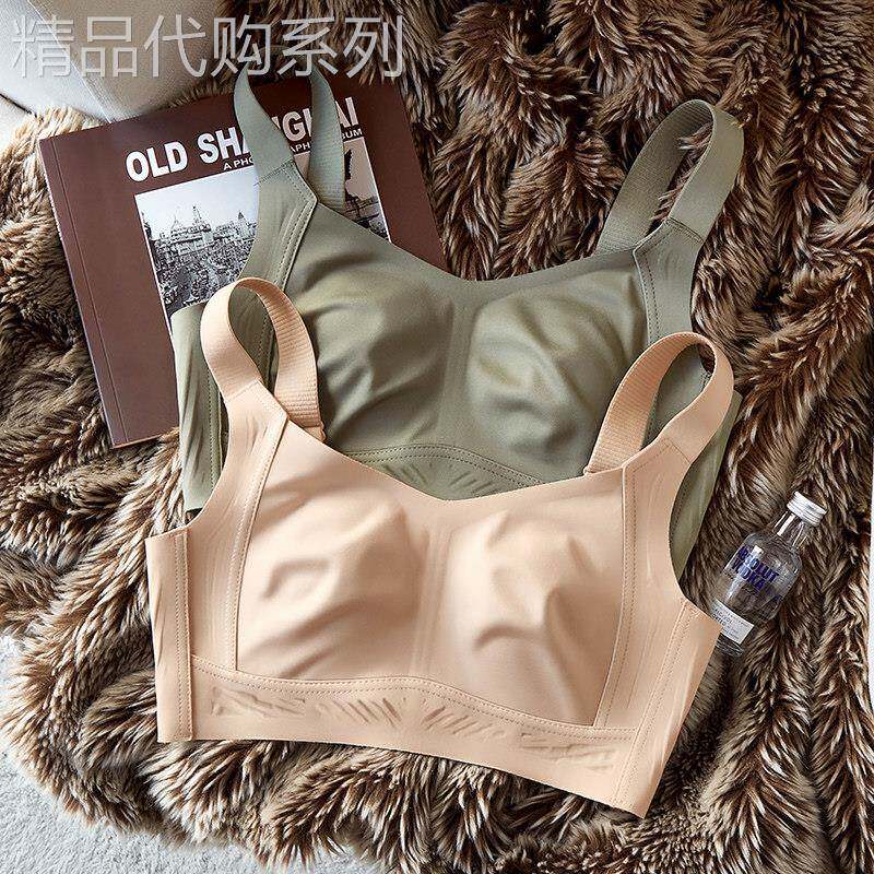 日本大胸显小防下垂内衣女夏季超薄款收副乳大码全罩杯无痕文胸罩