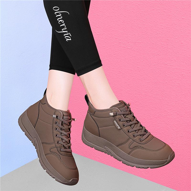 REMNY ZCCI鞋子女2025新款爆款冬加绒棉鞋厚底内增高运动休闲板鞋