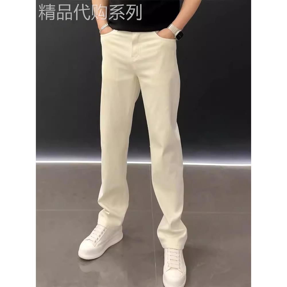 牛仔裤男士夏季新潮品牌高端青年直筒裤宽松透气弹力覆古商务休闲