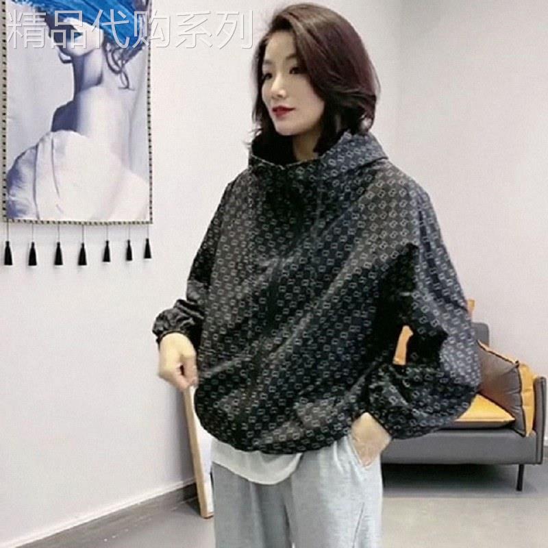 欧货连帽运动外套 防晒开衫黑色薄款风衣 女款春秋ChMOs品牌