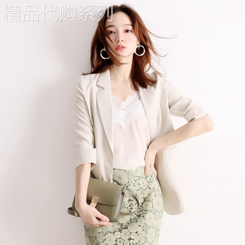 GOLUERJI日系轻奢 西装外套女夏薄款中长款 气质修身休闲小西服秋