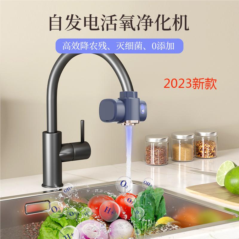 水龙头水力自发电臭氧发生器家用果蔬解毒机厨房食材肉类净化器机