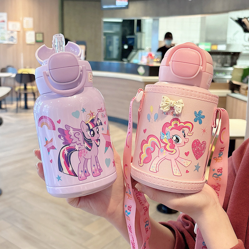 儿童可爱双饮保温杯2025新款学生上学专用水壶幼儿园宝宝吸管杯子
